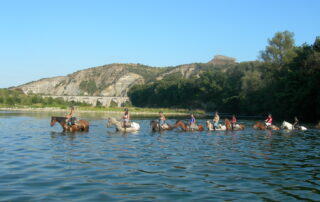 Descente de rivière à cheval