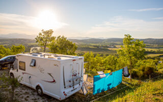 Motorhome service area at Le Pommier Ciela Village Campsite