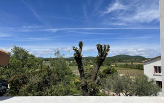 la Tour de l'Hirondelle à Lussas - vue de la terrasse