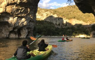 Family canoeing in the evening - from 3 years old with Kayacorde