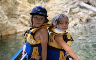 Family canoeing in the evening - from 3 years old with Kayacorde