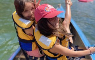 Family canoeing in the evening - from 3 years old with Kayacorde